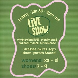 Join Us For A Live Show!•like to be notified•
